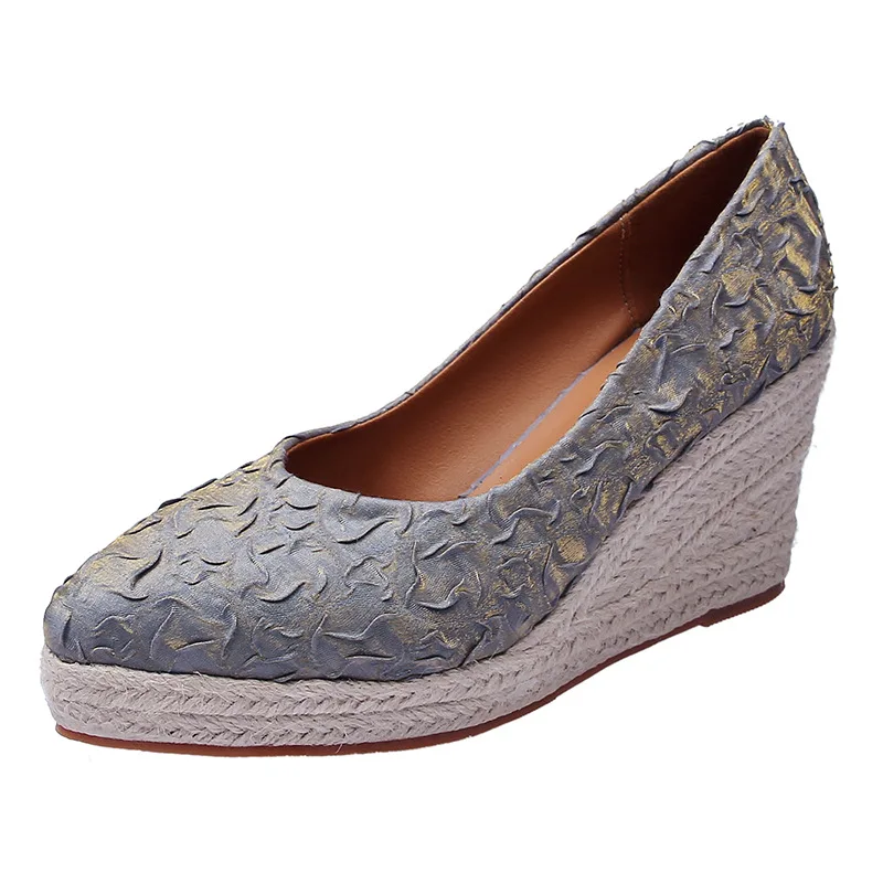 8cm Size 34-42 Breathable Comf - Wedge Espadrille Women 评论和价格