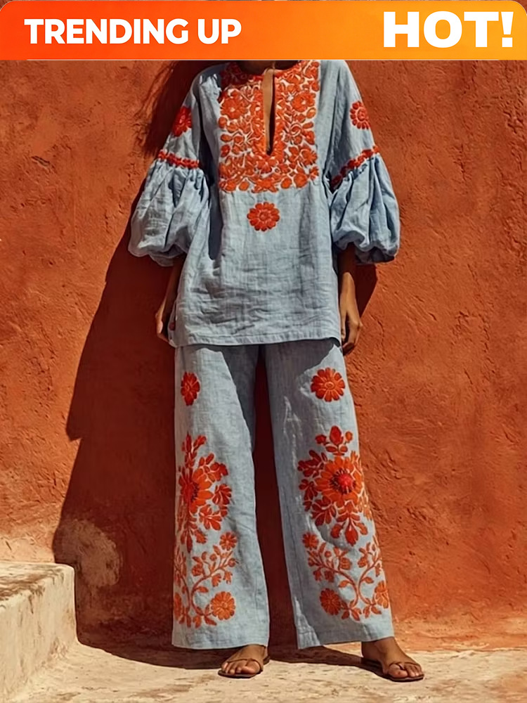Customization Women Boho Linen - Linen Pant Wide 评论和价格