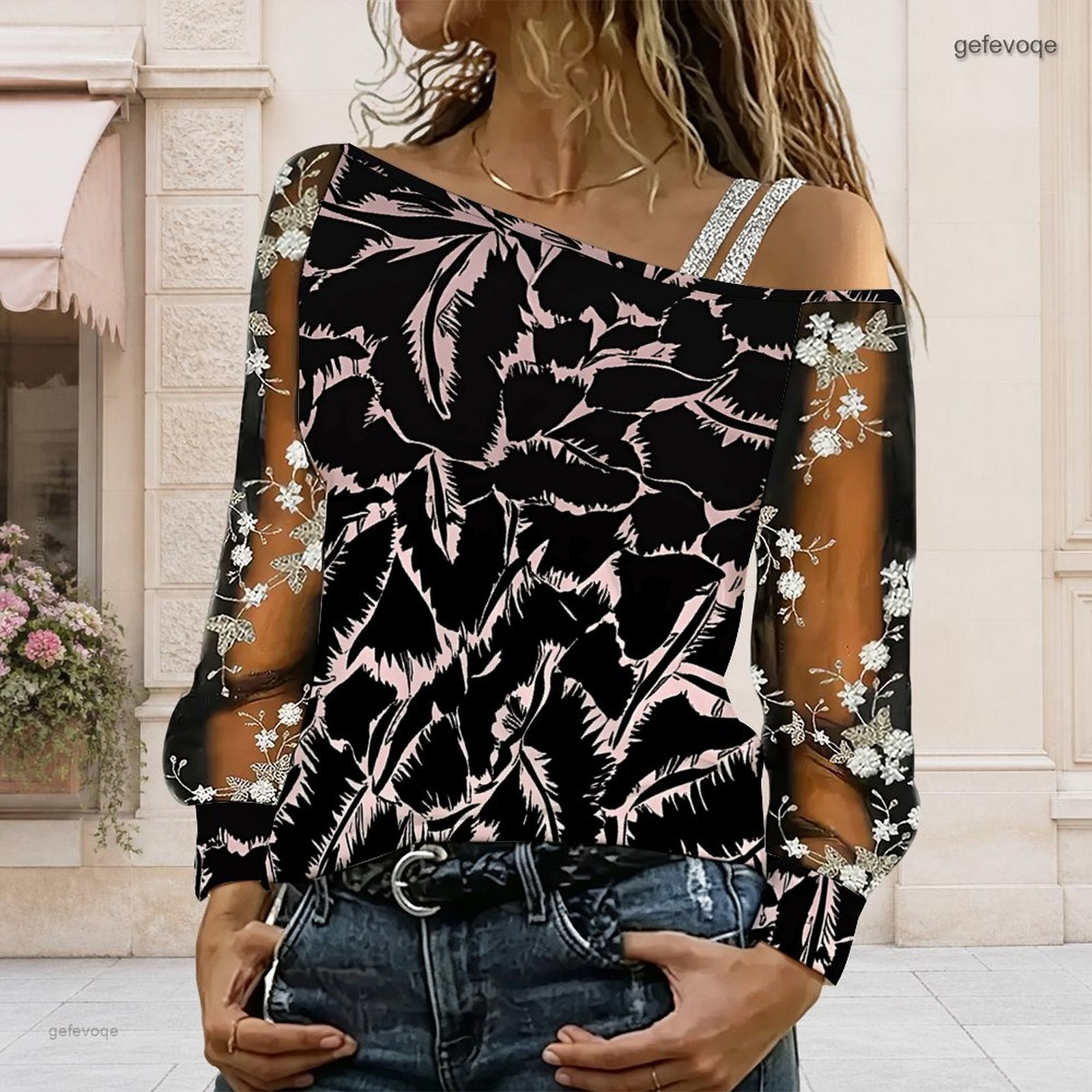 Women Off Shoulder Blouse Asym - Blouse Off Shoulder 评论和价格