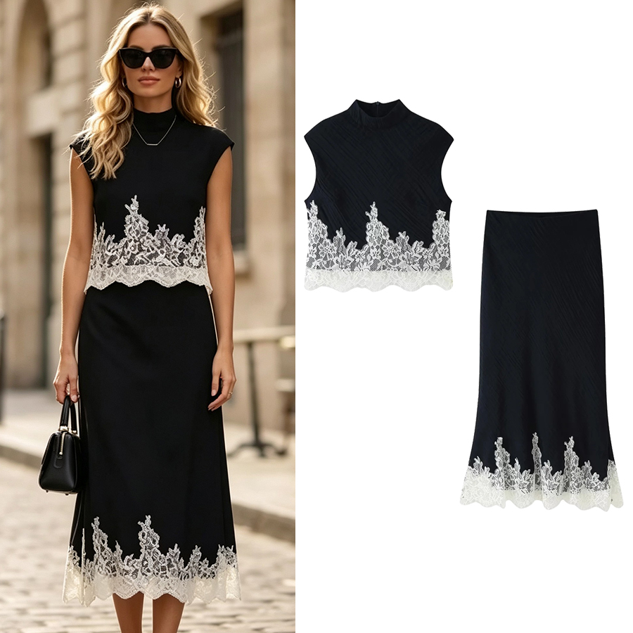 Women White Lace Patchwork Ele - Midi Skirt Floral 评论和价格