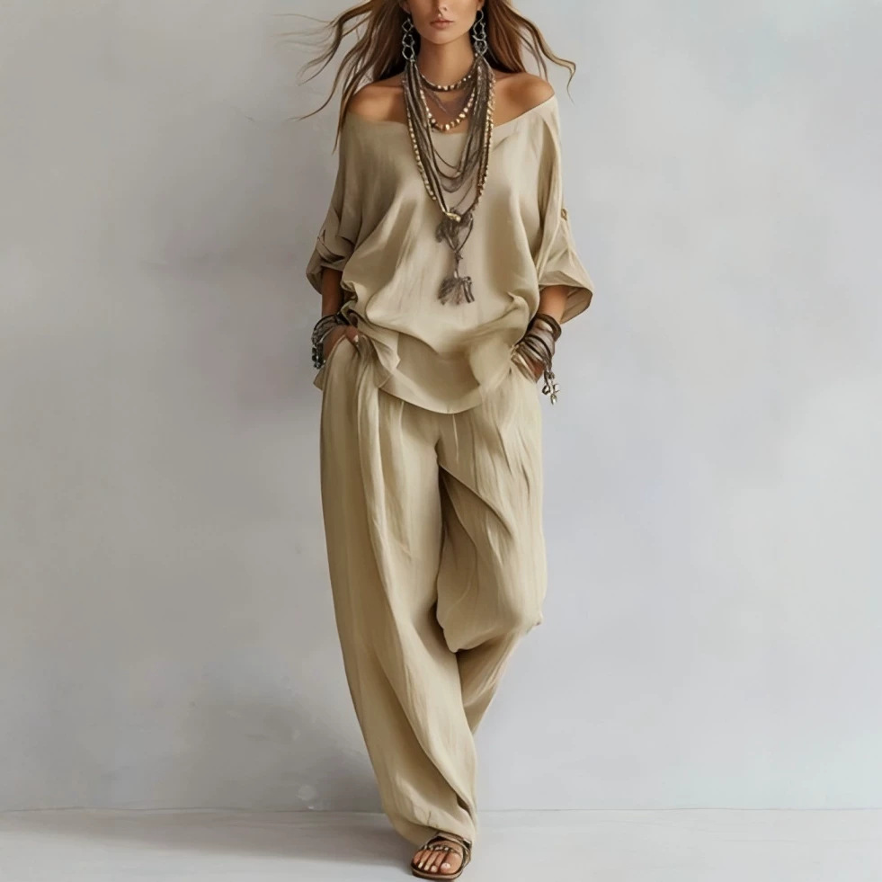 Casual Loose Linen Seven Sleev - Linen Pant Wide 评论和价格