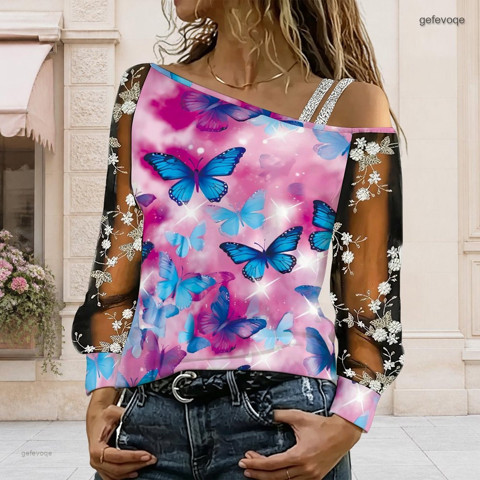 Women Off Shoulder Blouse Asym - Blouse Off Shoulder 评论和价格
