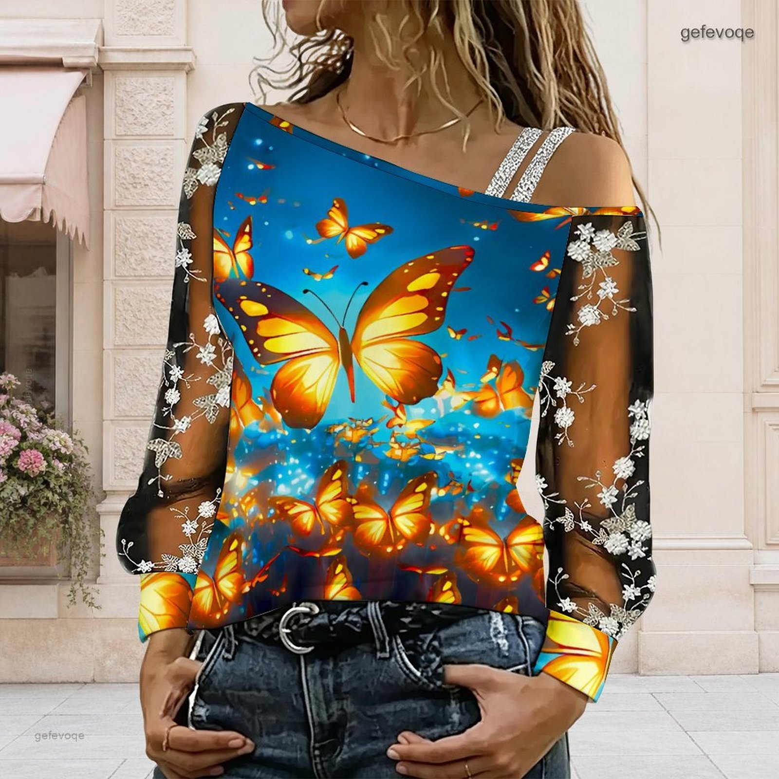 Women Off Shoulder Blouse Asym - Blouse Off Shoulder 评论和价格