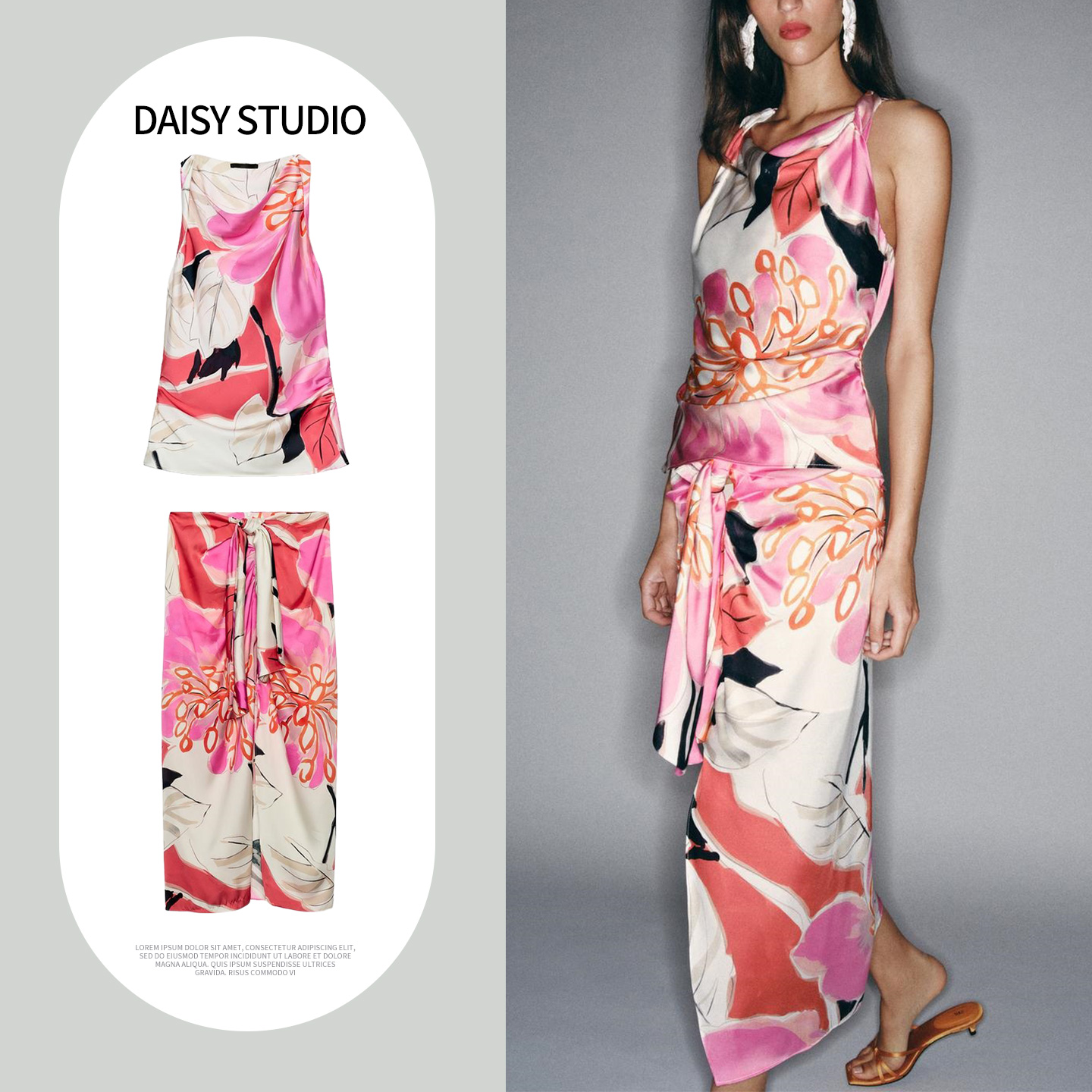 High Waist Midi Skirt round Ne - Midi Skirt Floral 评论和价格