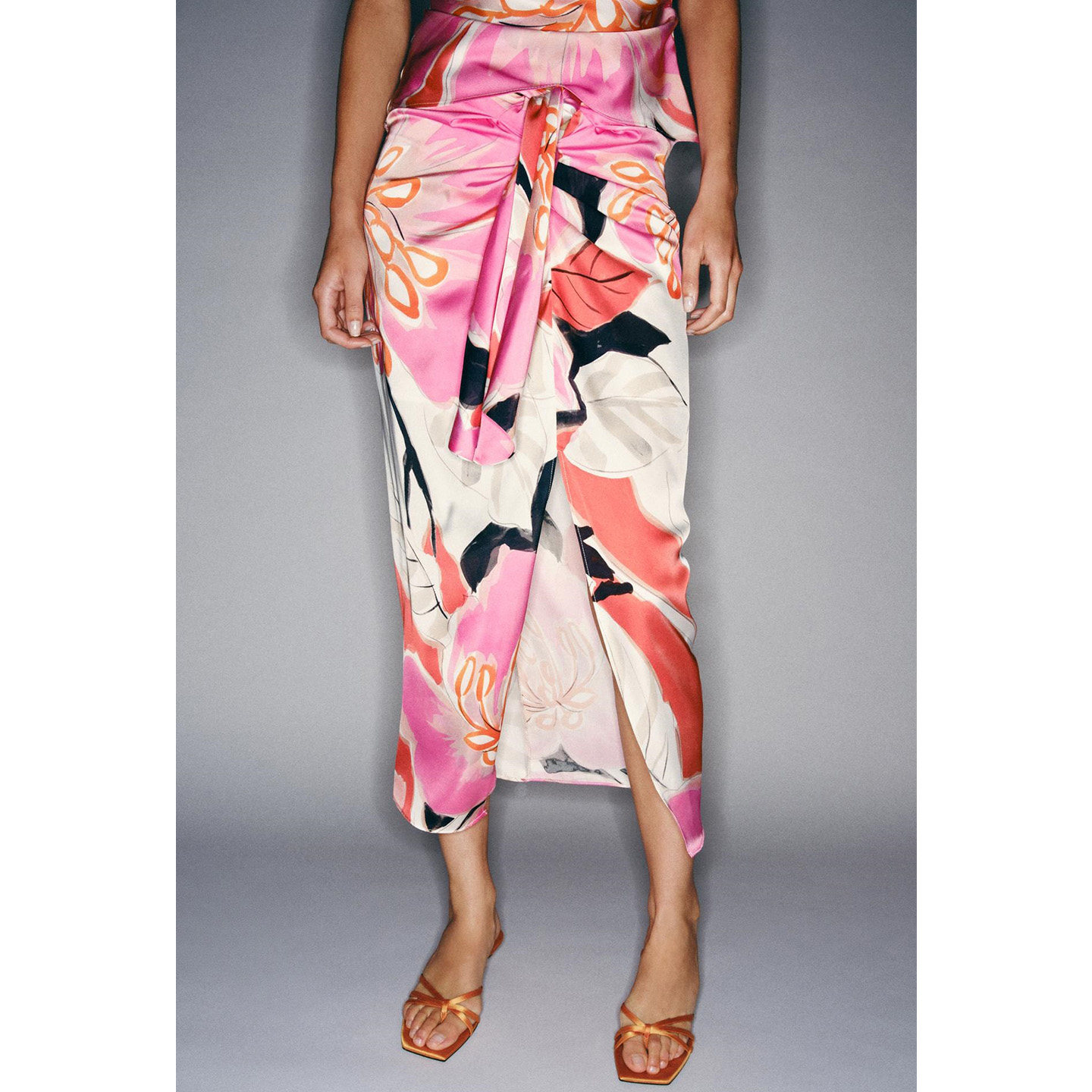 High Waist Midi Skirt round Ne - Midi Skirt Floral 评论和价格