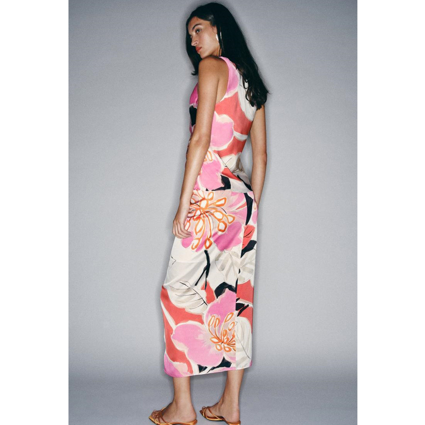 High Waist Midi Skirt round Ne - Midi Skirt Floral 评论和价格