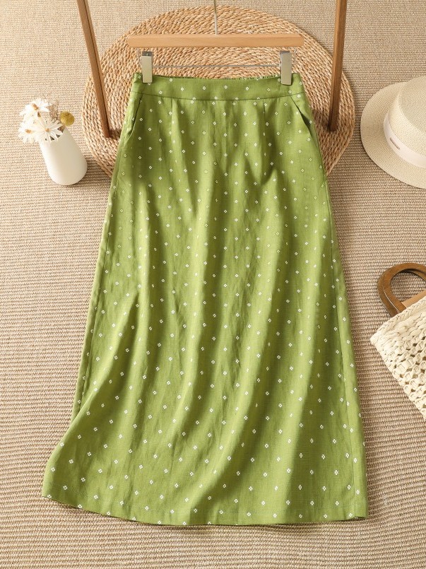 High Waist Floral Half Skirt T - Midi Skirt Floral 评论和价格