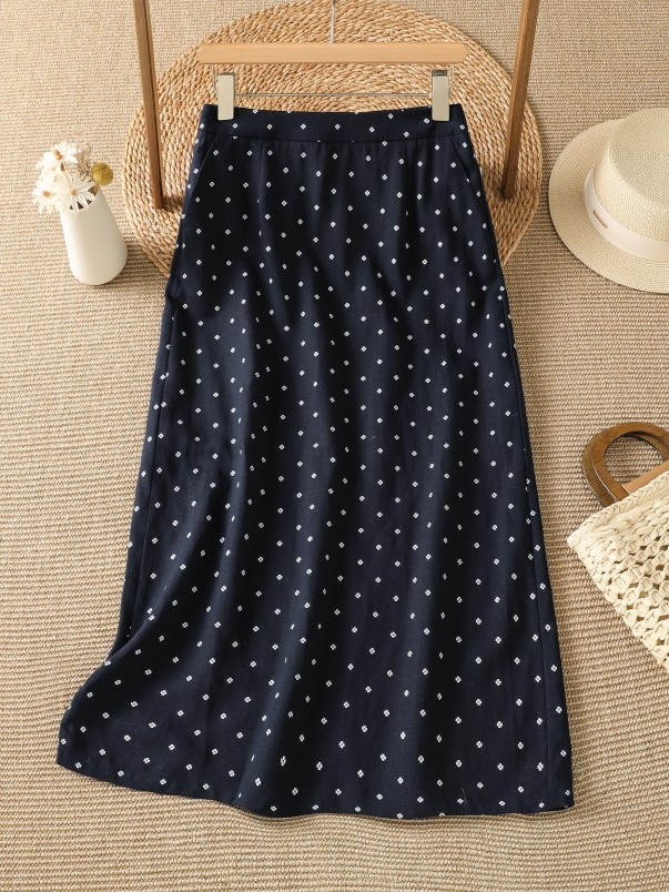 High Waist Floral Half Skirt T - Midi Skirt Floral 评论和价格