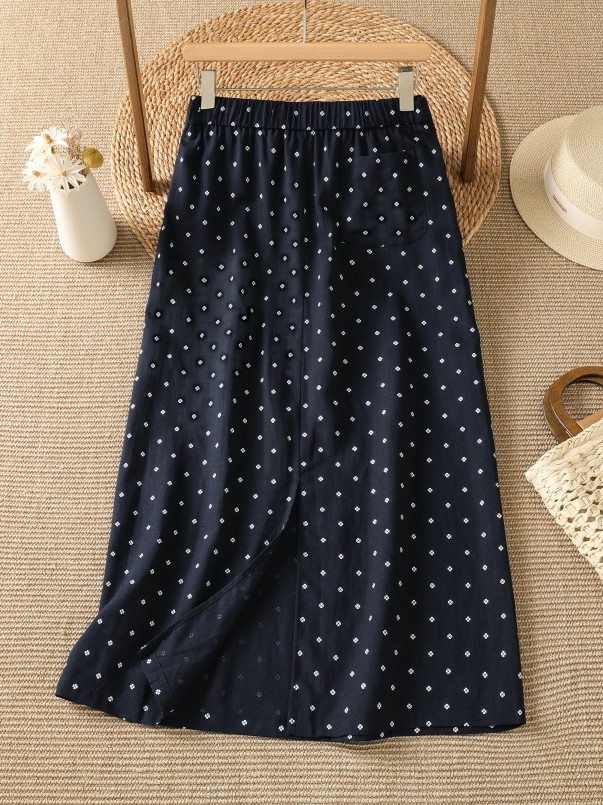 High Waist Floral Half Skirt T - Midi Skirt Floral 评论和价格